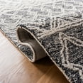 thumbnail image 4 of SAFAVIEH Micro-Loop Brayden Geometric Striped Wool Runner Rug, Ivory/Black, 2'3" x 7', 4 of 7