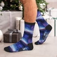 thumbnail image 7 of KLL Astronauts Start Running Print Cool Socks Men's Women's Crew Socks Funny Crazy Novelty Stockings, 7 of 7