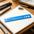 thumbnail image 5 of CCOCC 2026 New Flexible Ruler,12 Inch Rubber Plastic Ruler,Transparent Bendable Rulers,Shatterproof Straight Edge Ruler Soft Ruler for Office,Dual Side Rulers Office Ruler Straight Soft Ruler,Blue, 5 of 7