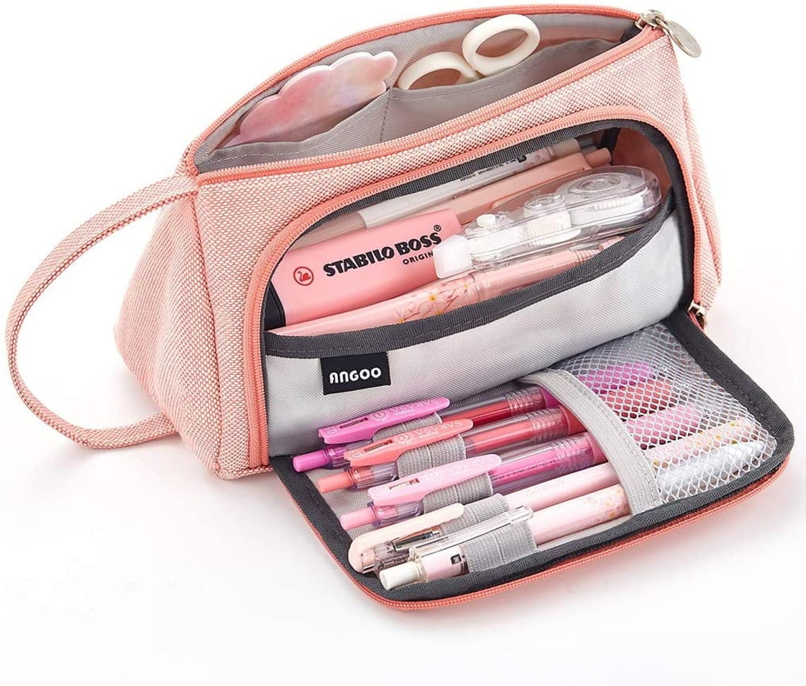 Brand new japanese school supplies school pencil case for girls bowknot  canvas pencil pen bag pencil pouch …