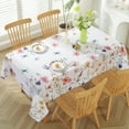 thumbnail image 2 of Spring Summer Tablecloth Rectangle 52 x 70 Inch Spill Proof Wrinkle Free Floral Butterfly Watercolor Table Cloth, Soft Fabric Table Cover for Dining, Party, Picnic, Indoor, Outdoor, Pink, 2 of 7