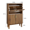 Brown, variant on Shoe Storage Cabinet with 2 Flip Drawers, Freestanding Shoe Rack with Metal Handles for Entryway, Line Groove Design, 23.6W Brown Particle Board MDF Pine Wood
