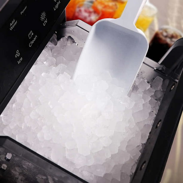 Costway Nugget Ice Maker Countertop 44lbs Per Day w/Ice Scoop and  Self-Cleaning
