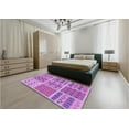 thumbnail image 4 of Ahgly Company Indoor Square Patterned Violet Purple Area Rugs, 3' Square, 4 of 6