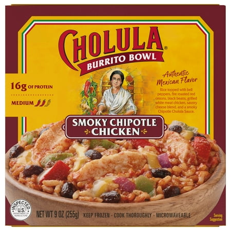 Cholula Smoky Chipotle Chicken Frozen Burrito Bowl, 9 oz