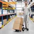 thumbnail image 2 of Kicctian Aluminum Folding Hand Truck & Heavy Duty Dolly Cart – 700LB Capacity – Convertible Utility Trolley – 10" Wheels – Ideal for Warehouse, Office, Construction, Factory, 2 of 8
