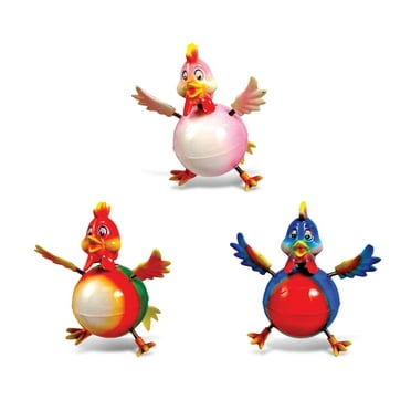 CoTa Global Set of 3 Fat Rooster Bobble Head Fridge Magnets - Colorful Rooster Kitchen Magnets For Refrigerator, Decorative Novelty Farm Animal Magnets for Fridge or Locker - 3 Pieces / Pack