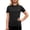 Black, variant on Womens Athletic Tops Workout T Shirts Casual Short Sleeve Tee Basic Crewneck Summer Activewear Running Relaxed Fit Clothing