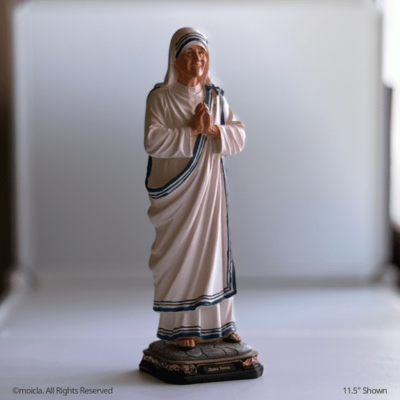 Mother Teresa of Calcutta Resin Statue - 11.5 " Catholic Figurine - Estatua Madre Teresa de Calcuta, Figura Catolica