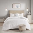 thumbnail image 3 of Home Essence Madeline 4 Piece Microsculpt Comforter Set, Full/Queen, White, 3 of 13