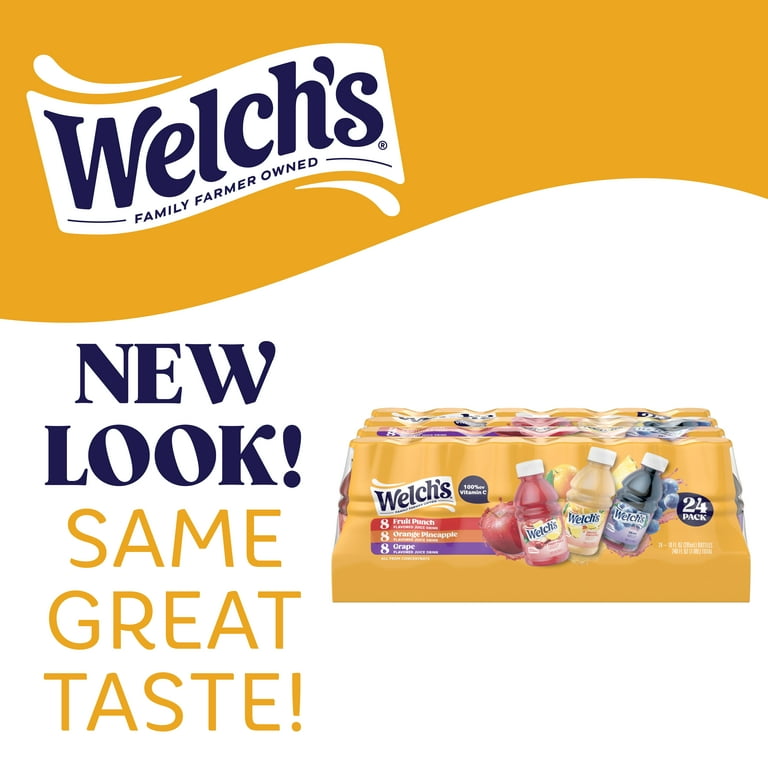 Welch's Variety Pack Juice, 24 Bottles, 10 oz Each, Fruit Punch