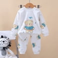 thumbnail image 2 of Gibobby Baby Boys Pajamas Boy Clothing Sets Cartoon Print Fall Winter Long Sleeve Top Pants Pajamas 2 Pc Loungewear For 12 Months 2t 3t 4t 5t Boy Pjs Set Kid Sleepwear,White,Size 6-12 Months, 2 of 7