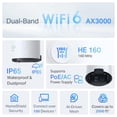 thumbnail image 4 of Sistema WiFi 6 AI Mesh YUAKUOD k Deco X50 Exterior Resistente al Agua 4K 232 m2 AX3000 Doble Banda, 4 of 8