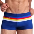 thumbnail image 2 of guisaled Jammers Swimsuit for Men Athletic Training Competition Lap Swim Suit Quick Dry Square Leg Compression Swim Trunks Clothing, 2 of 6