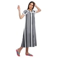 thumbnail image 3 of Moomaya Cotton V-Neck Sleepwear For Ladies Short Sleeve WoMen's Nightdress, 3 of 5