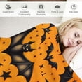 thumbnail image 3 of YANMS Halloween Throw Blanket: Soft Black Bats Silhouette on for Sofa Bed Couch Chair Dorm, 3 of 6