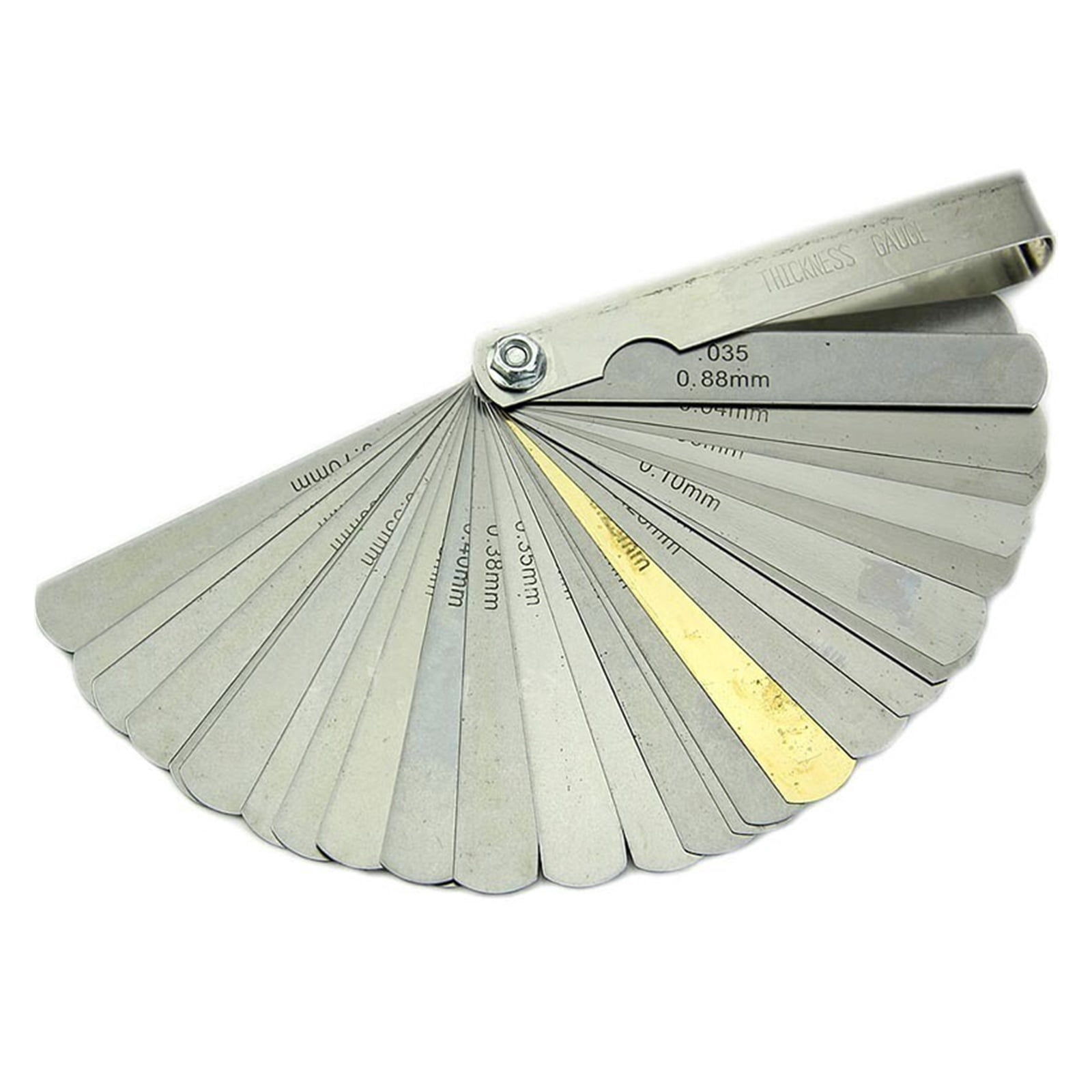 32 Blades Metric Feeler Gauge High Precision 0.04-0.88 Thickness Gages Gap Filler Feeler Gauges Woodworking Measuring ,Easy to Use