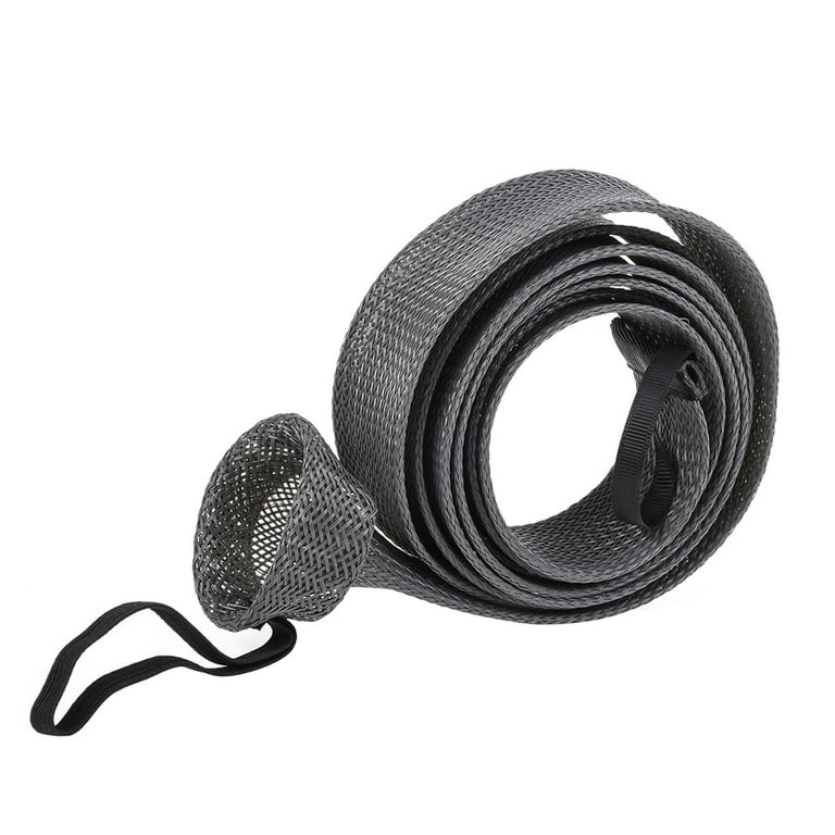 Fishing Rod Sleeve Rod Sock 74.8inches Braided Mesh Rod Protector Pole  Gloves Fishing Tools Strap on The Top and End for Fly Spinning Casting Sea