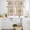 Multicolor Linen, variant on Beige Boho Kitchen Curtains Sets for Windows 24 Inch Length, Retro Ethnic Shabby Colorful Floral Patterned Rod Pocket Window Treatments Tier Curtains and Valances Set for Bedroom/Bathroom