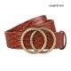 thumbnail image 5 of Guardurnaity Cinturón de mujer, accesorio de ropa de estilo Simple, adornos de ropa elegantes, cadenas de cintura, cinturones de femenina, adorno de Cinturones Marrón/Piel de serpiente 87.5 cm Guardurnaity AP009774-16B, 5 of 6