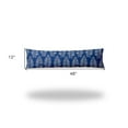 thumbnail image 3 of HomeRoots 12" X 48" Blue And White Enveloped Tropical Lumbar Indoor Outdoor Pillow, 3 of 5