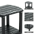 thumbnail image 4 of ENYLAY Adirondack Small Outdoor Side Table , Weatherproof HDPE Patio End Table with 2-Tier Storage for Firepit, Balcony, Garden, Poolside or Bathroom (Black, Set of 2), 4 of 7