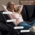 thumbnail image 2 of Oversized Chenille Loveseat Sofa, Oversized 2-Seater Small Cloud Couch, Modern Comfy Deep Seat Love Seat for Living Room Bedroom Office Apartment,DIY Combination,Black, 2 of 11