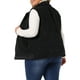 thumbnail image 3 of Chaquetas de chaleco de corduroy sin mangas con cremallera y bolsillos laterales para mujeres de tallas grandes Agnes Orinda 2X Negro, 3 of 6