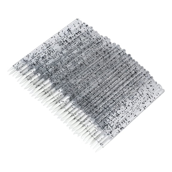 50PCS Crystal Disposable Eyeliner Makeup Brushes Applicator Cosmetic Eye Wands (Black 50PCS)