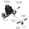 thumbnail image 4 of Hover-1 Buggy Hoverboard Attachment - Compatible with Most 6.5" & 8" Electric Hoverboards, Hand-Operated Rear Wheel Control, Adjustable Frame & Straps, Easy Assembly & Install Hoverboard Go Kart, 4 of 8