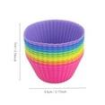 thumbnail image 3 of 12 Pack Reusable Silicone Baking Cups, Giant Cupcake Molds for Muffins, Cupcakes, and Pastries, Easy to Clean, Dishwasher Safe, Non-Stick Cake Cups, 3 of 6