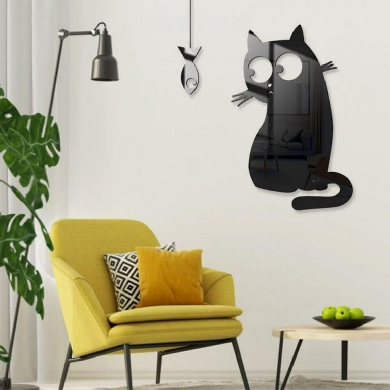 6PCS 3D Wall Stickers Cats Self Adhesive, Kids Wall Decals/Removable Vinyl  Art Murals for Living Room Baby Rooms Bedroom Toilet House Wall DIY