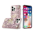 thumbnail image 2 of For Apple iPhone 11 (6.1") Bling Crystal 3D Full Diamonds Luxury Sparkle Rhinestone Hybrid Protective Cover ,Xpm Phone Case [ Pink Pearl Flowers Perfume ], 2 of 5