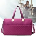 thumbnail image 2 of LACKUST Travel Luggage Handbag Gym Bag Travel Bag With Trolley Case Rainproof Bag Travel Luggage Handbag Shoe Shoulder Bag Wet And Dry Separation Gym Bag,Purple, 2 of 9