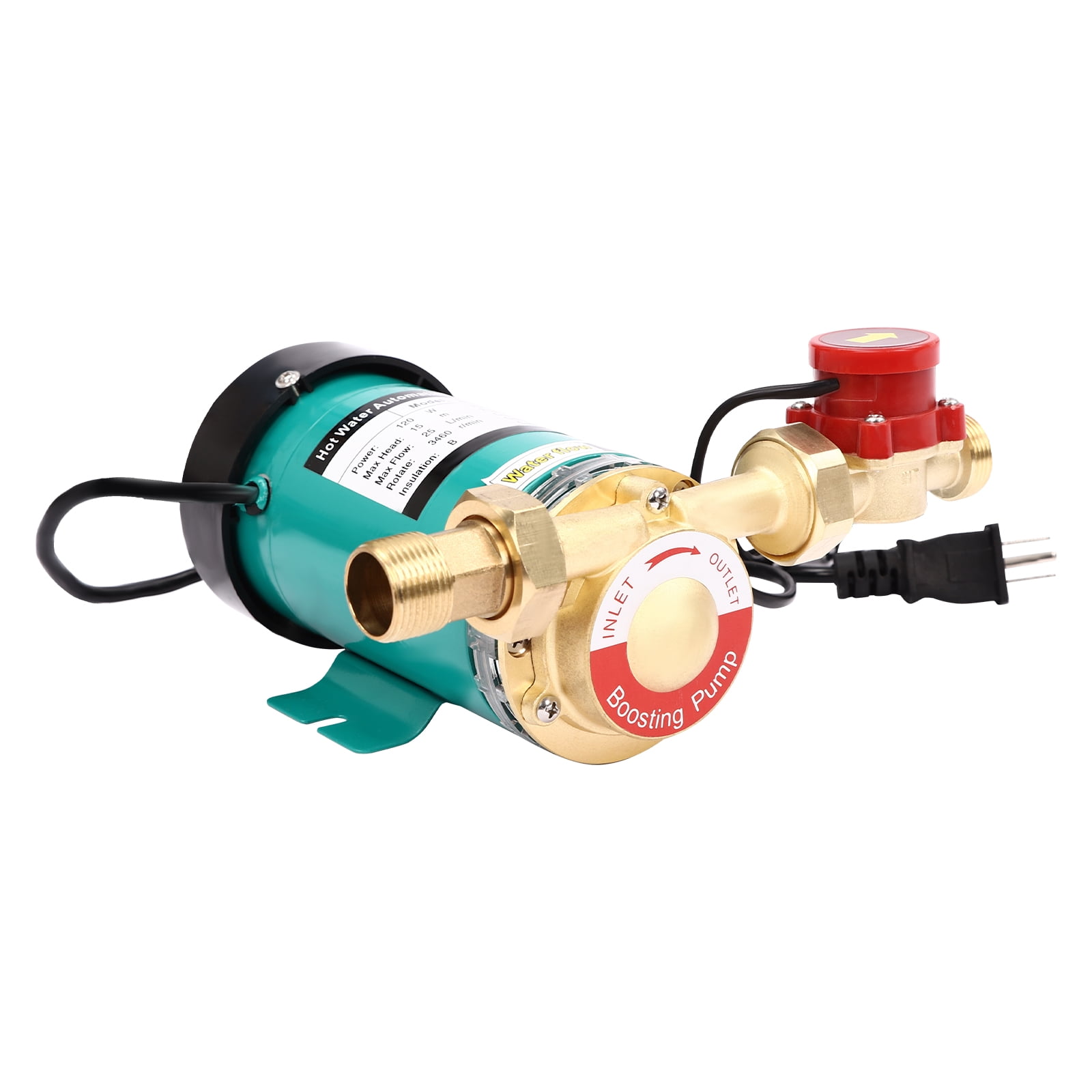 Water Pressure Booster Pump 120w 21.7psi 396gph Automatic Household Water Pressure Booster Pump Pressure Pump for Duplex Apartments Suburban Villas High-Rise Buildings with Low Water Pressure