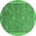 thumbnail image 1 of Ahgly Company Indoor Round Oriental Emerald Green Industrial Area Rugs, 6' Round, 1 of 4
