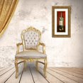 thumbnail image 3 of Loreth, Lanie 15x32 Gold Ornate Wood Framed with Double Matting Museum Art Print Titled - Red Wine and Cork II (red background), 3 of 4