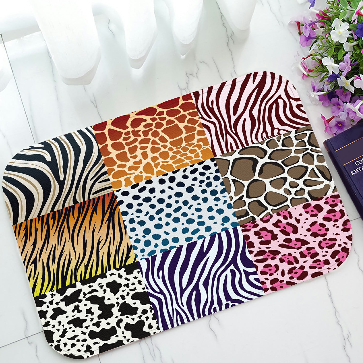 ECZJNT tiger zebra giraffe leopard cow cheetah colorful prints