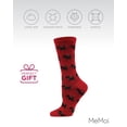 thumbnail image 6 of MeMoi Women's Holiday Scotties & Presents Crew Socks - Womens - Female, 9-11, Tango Red, 6 of 7