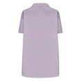 thumbnail image 4 of Ecqkame Mens Vintage Shirts Casual Solid Color Short Sleeve Turndown Collar Tops Lightweight Button Shirt with Pockets 01-Pink XXXXXL, 4 of 6