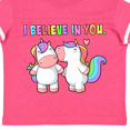 thumbnail image 4 of Inktastic I Believe in You Cute Rainbow Unicorns Boys or Girls Toddler T-Shirt, 4 of 5
