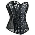 thumbnail image 3 of MISS MOLY Fashion Womens Hollowout Sexy Fishnet Overbust Boned Shaper Waist Trainer Sexy Corset Lingerie M, 3 of 5