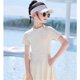 thumbnail image 3 of Vestido de Manga Corta de Niñas Traje de Baño Conservador Vestido Uniforme de Estilo Deportivo para la Fiesta de Playa, 3 of 8