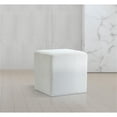 thumbnail image 2 of Pemberly Row Modern / Contemporary Soft Microsuede Fabric Cream Ottoman / Stool, 2 of 9