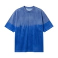 thumbnail image 5 of Oversized Tshirts for Men 2026 Summer Short Sleeve Crewneck Casual Gradient Color Vintage Washed T Shirts, 5 of 5