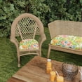thumbnail image 3 of Jordan Manufacturing 18" x 18" Sun River Garden Multicolor Floral Square Tufted Contoured Outdoor Wicker Seat Cushion (2 Pack), 3 of 15