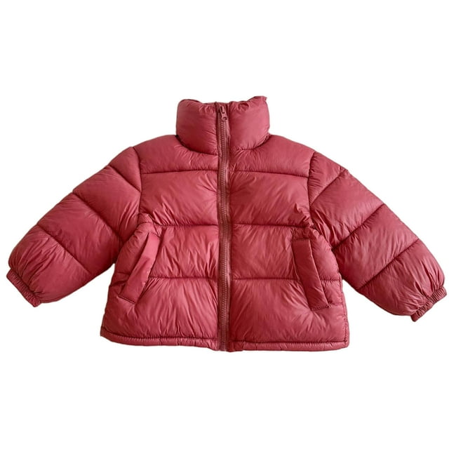 Automne Hiver Manteau à Manches Longues pour Enfants à Col Montant Rembourré Épaissi Chaud