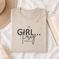 thumbnail image 3 of Jollimate Girl Pray Shirt, Christian Faith Shirt for Women, Religious Gift, Christian Gift For Woman, 3 of 6