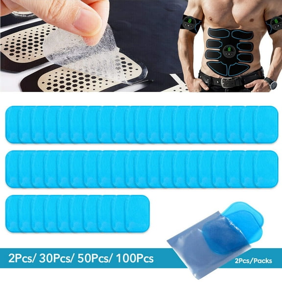 25pack Gel Pads Sheet ABS Stimulator Trainer Abdominal Toning Belt Muscle Toner Fitness
