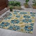 thumbnail image 2 of Noble House Wildwood 120x94" Rectangle Fabric Area Rug in Ivory/Blue/Green, 2 of 6